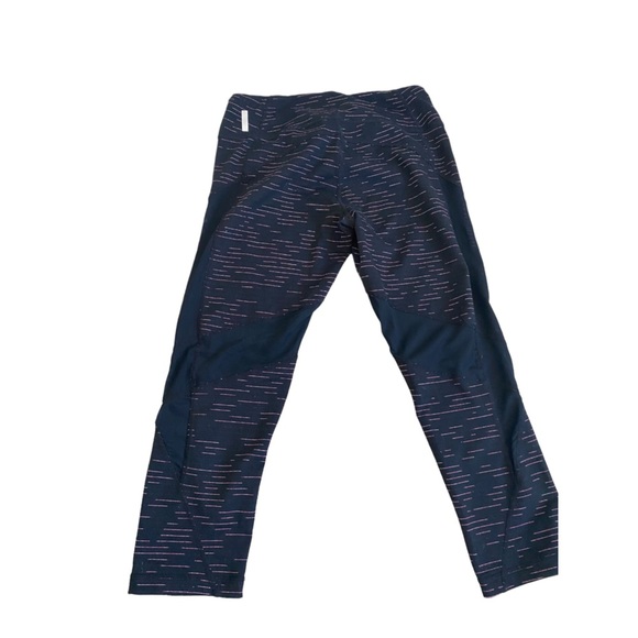 Zella live in pink cropped leggings mesh panels black horizontal stripes S small - Picture 6 of 9